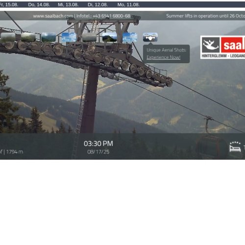 Kohlmaiskopf Saalbach Hinterglemm Live Webcam: Alpine Views at 1794m