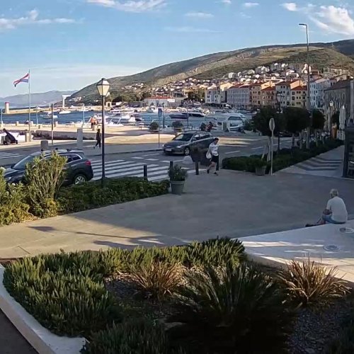 Live View of Senj Riva Seafront in Croatia