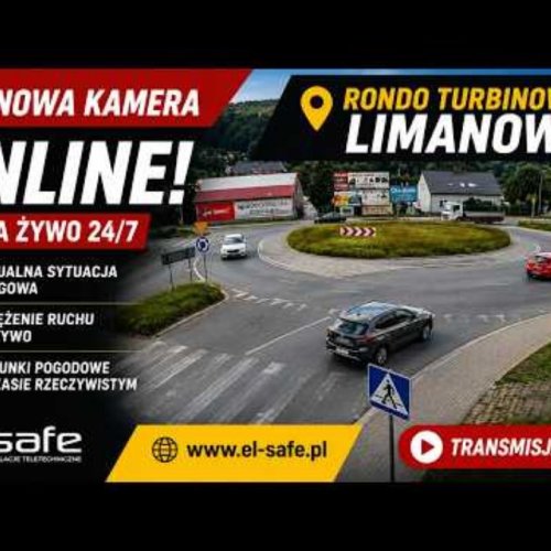 Turbine Roundabout Traffic & Weather in Limanowa, Poland