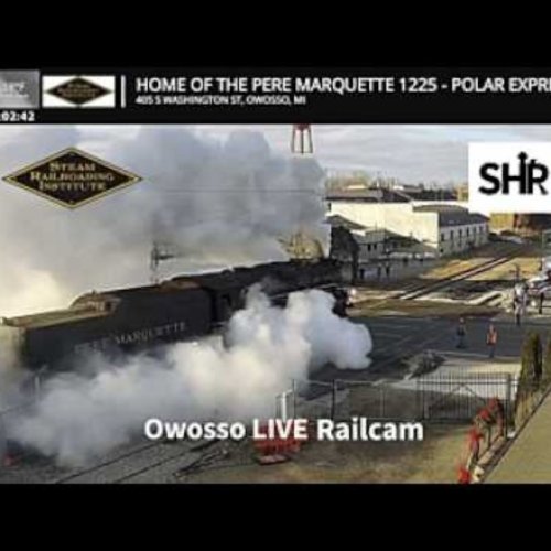 Owosso Michigan Live Railcam - Steam Train Action 🚂