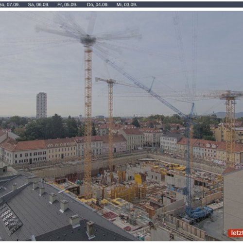 Live Webcam: University of Graz Construction Site, Austria 🏗️