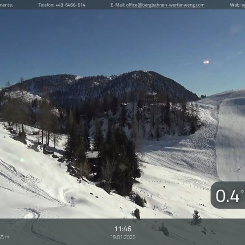 Werfenweng Schnapfenriedl Live Webcam: Alpine Ski Views 🇦🇹
