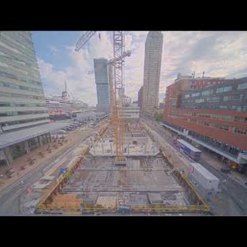 Wilhelminapier High-Rise Construction Site in Rotterdam