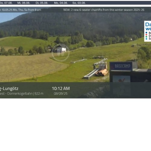 Dachstein West - Donnerkogelbahn Webcam: Live Views of Annaberg-Lungötz