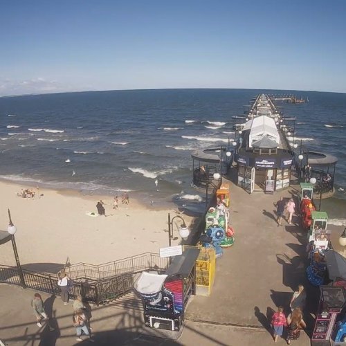 Międzyzdroje Pier Live Webcam: Baltic Sea & Beach