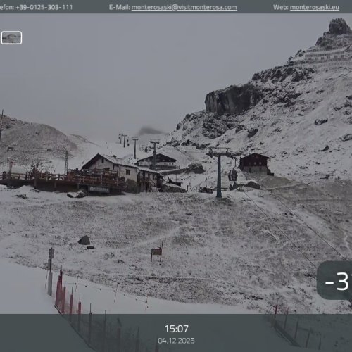 Gressoney-La-Trinitè Gabiet Live Webcam: Monterosa Ski Alpine Views