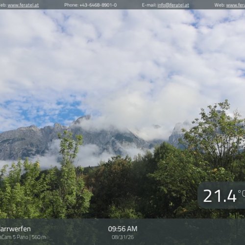 Pfarrwerfen Live Camera: Salzkammergut Mountain Views & Weather