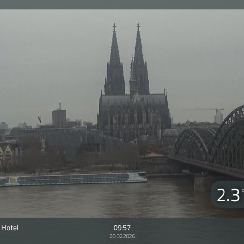 Cologne Cathedral & Hohenzollern Bridge Live Webcam in HD