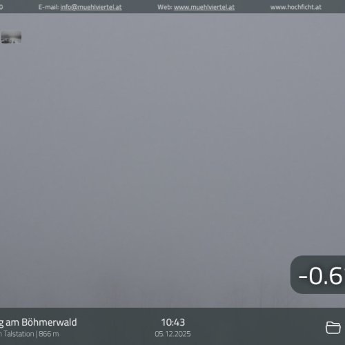 Live Webcam: Schwarzenberg am Böhmerwald & Hochficht Ski Area