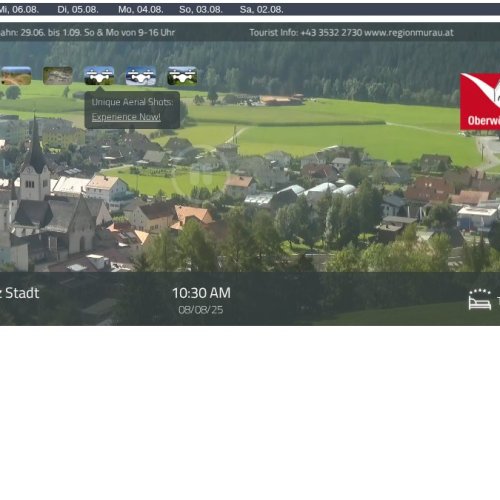 Oberwölz Lachtal Live Webcam: Historic Town & Alpine Views