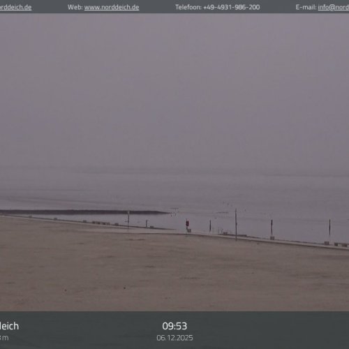 Live from Norddeich Beach: Wadden Sea Views