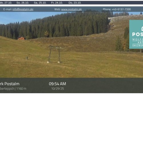Postalm Zauberteppich Live Webcam: Abtenau, Austria