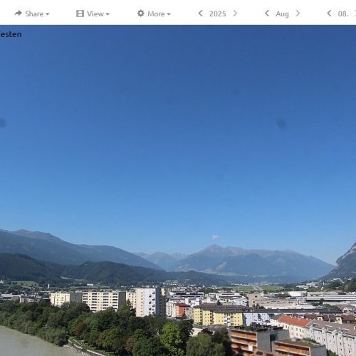 Innsbruck West View Live Webcam: Alpine City Panorama