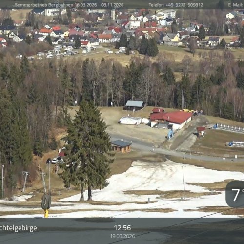 Klausenlift Mehlmeisel Live Webcam: Fichtelgebirge Views
