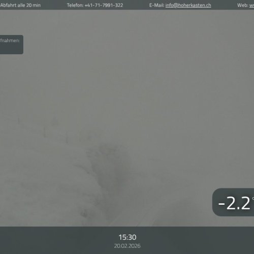 Hoher Kasten Live Webcam: Panoramic Views from Brülisau, Switzerland