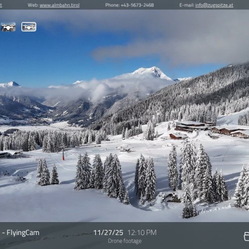 Ehrwalder Alm Live Webcam: Panoramic Views of the Tiroler Zugspitz Arena