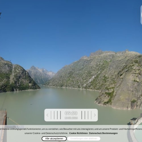 Grimsewelt Hospiz Live Camera: Oberhasli Reservoir View