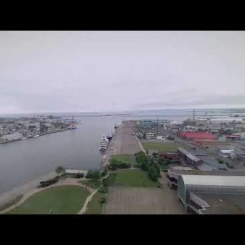 Kushiro River Mouth & Port Panorama