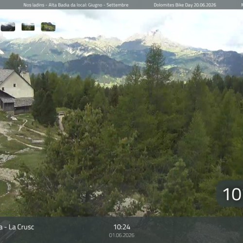 Experience the Breathtaking Views of Alta Badia: Koča La Crusc Santa Croce Live Cam
