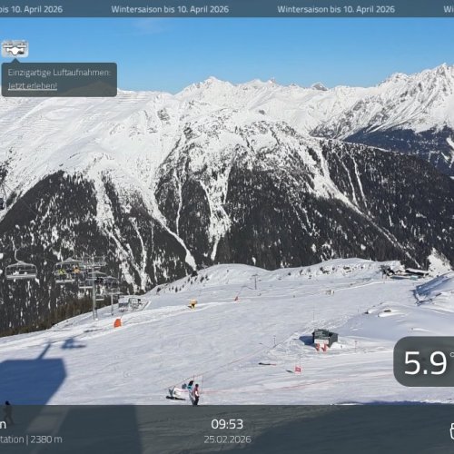 See im Paznaun Live Webcam: Familienglück Bergstation Ski View