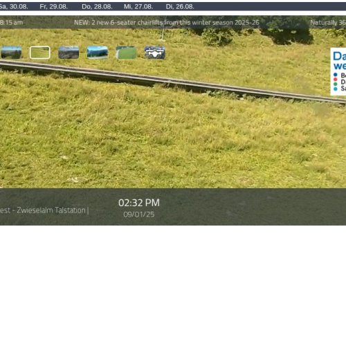 Live Webcam: Zwieselalm Talstation – Dachstein West, Gosau, Austria