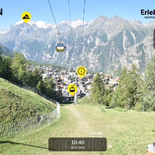 Grächen Village Live Webcam: Swiss Alps Mountain Views