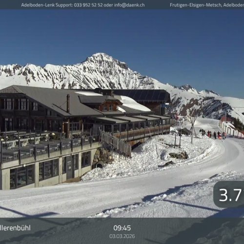 Adelboden Sillerenbühl Live Webcam: Swiss Alps Ski Resort View