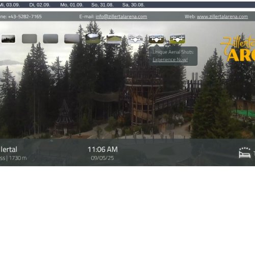 Fichtenschloss Zell am Ziller Live Webcam: Alpine Adventure at 1730m