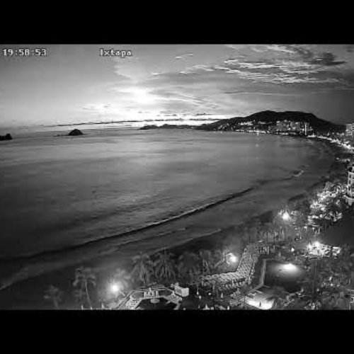 El Palmar Beach Panorama Live Camera: Ixtapa, Mexico