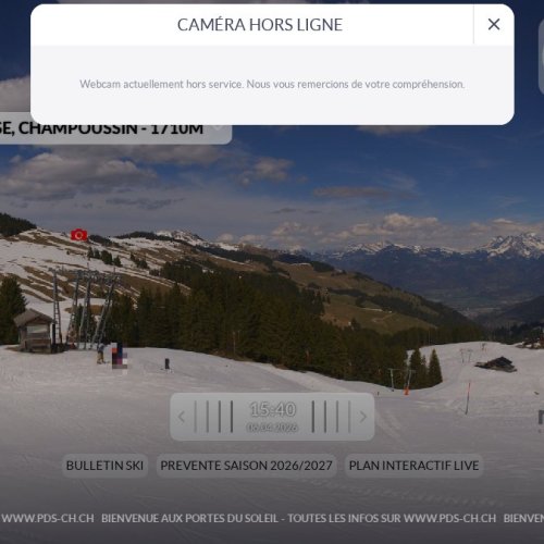Champoussin Live Webcam: Swiss Alps & Portes du Soleil Ski Views