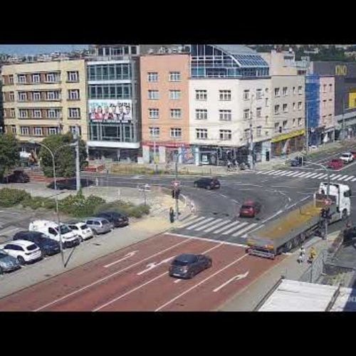 Zlín Osvoboditelů Street Live Camera: City Life in Czechia