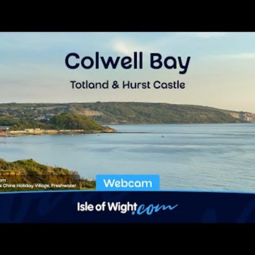 Colwell Bay & Hurst Castle Isle of Wight, England Webcam