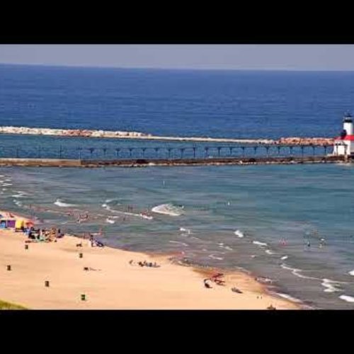 Washington Park Beach Live Webcam: Michigan City, Lake Michigan