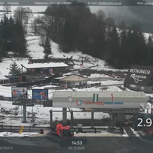 Donovaly Nová Hoľa Live Webcam: Ski Slopes & Mountain Views