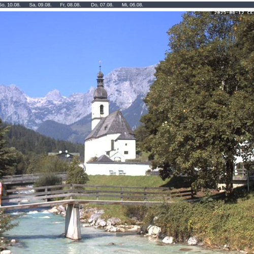 Ramsau Bei Berchtesgaden Live Webcam: Alpine Village & Mountain Views