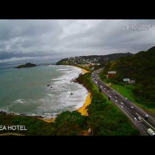 Itapema BR-101 Coastal Highway & Beach Live Webcam, Brazil