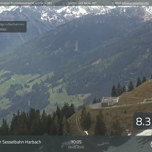 Grossarl Bergstation 6er Sesselbahn Harbach Live View