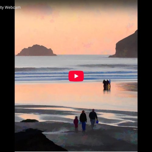 Polzeath Beach Live Webcam: Cornwall Coastline