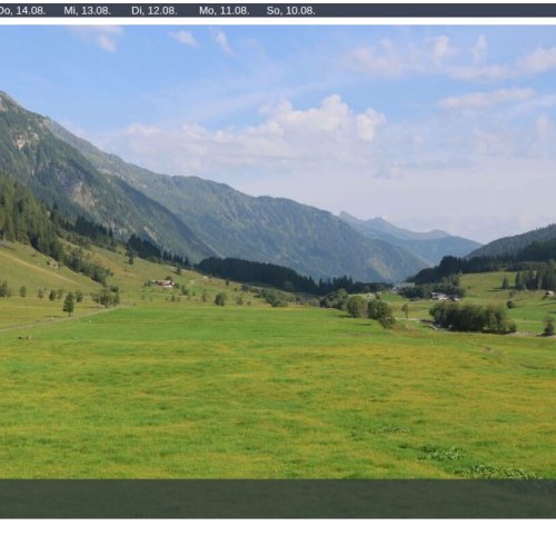 Live Webcam: Rauris Valley at Bodenhaus, Austrian Alps