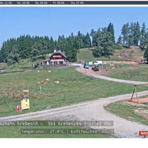 Grebenzen Bergstation Greben10 Live Webcam: Alpine Views at 1654m