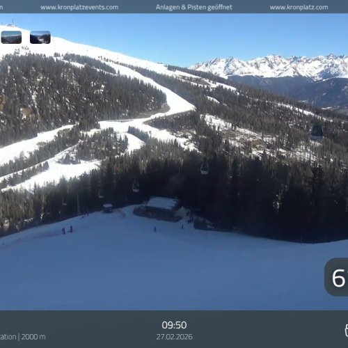 St. Vigil Live Webcam: Pre da Peres Bergstation View, Dolomites