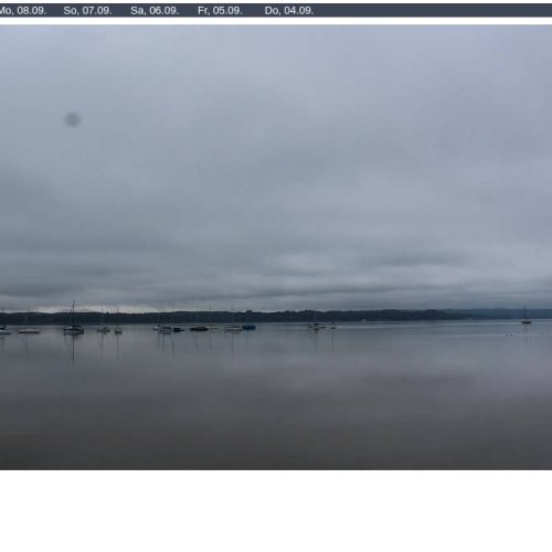 Starnberger See Live Webcam: St. Heinrich View from Seeshaupt, Bavaria