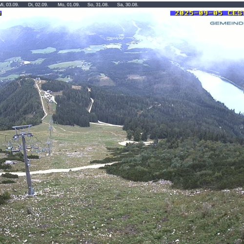 Gipfelbahn Bergstation Mitterbach: Live Views of Erlaufsee & Alpine Peaks