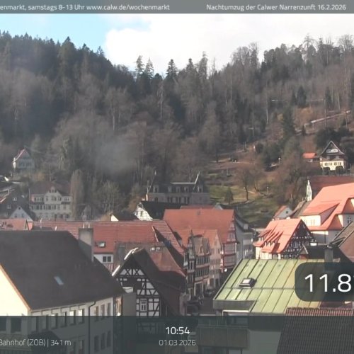 Calw Live Webcam: Central Bus Station (ZOB) in Germany