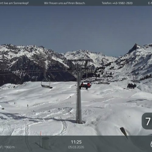 Klösterle Riedkopf Mountain Station Live HD Webcam
