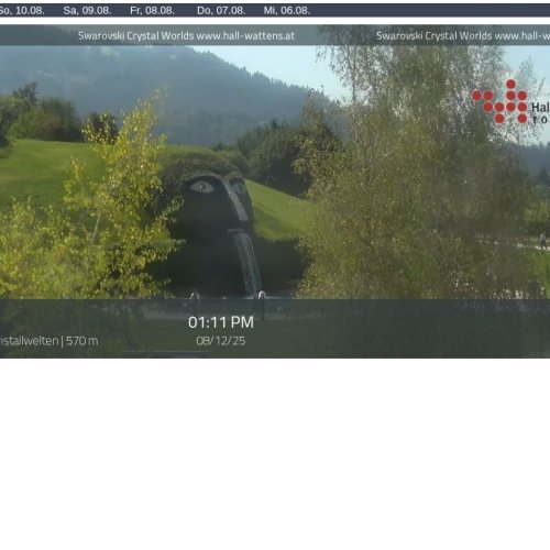 Swarovski Kristallwelten Live Webcam: Wattens, Austria