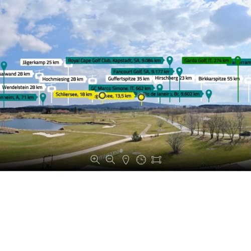 Golf Valley München Live Webcam: Bavarian Alps Golf Course View