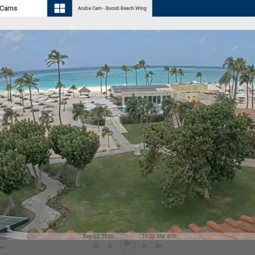 Aruba Beach Live Cam: Bucuti Beach Wing Views in Oranjestad