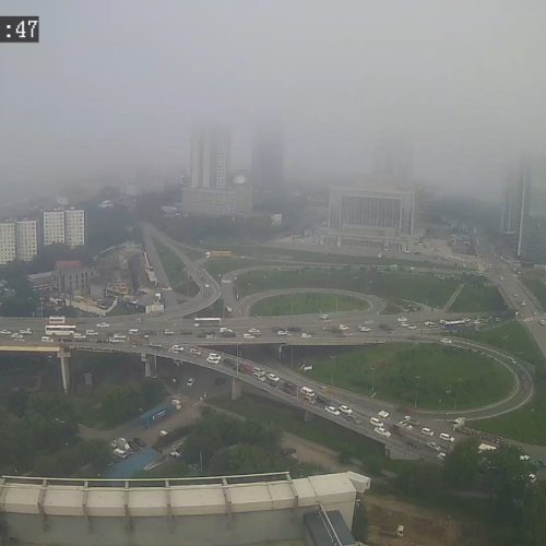 Vladivostok Live Webcam: Golden Bridge & Cityscape