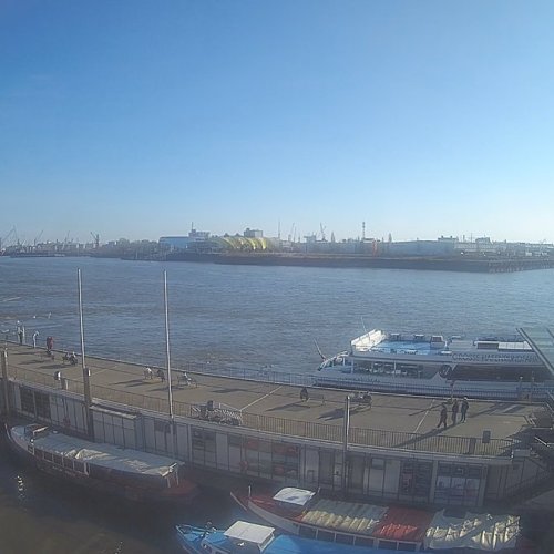 Live Webcam: Hamburg Elbe River & Blockbräu View